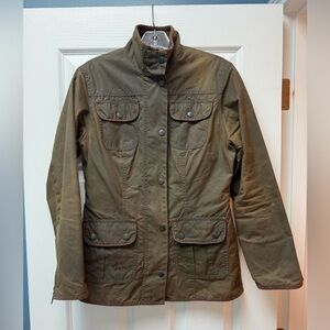 Barbour Khaki Waxed Utility Jacket for Women